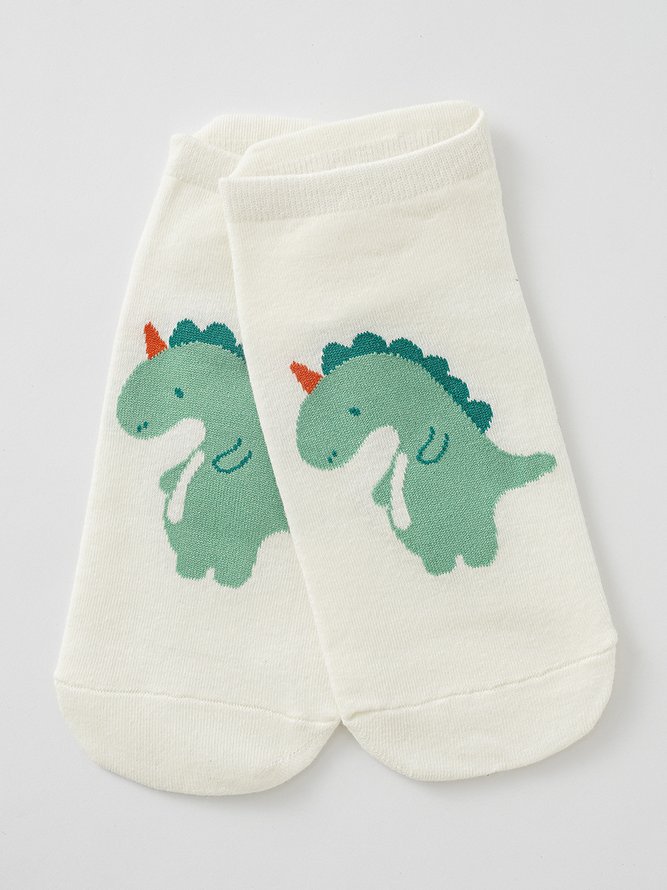 Casual Fun Cartoon Animal Pattern Cotton Socks Daily Commuting Outdoor Accessories