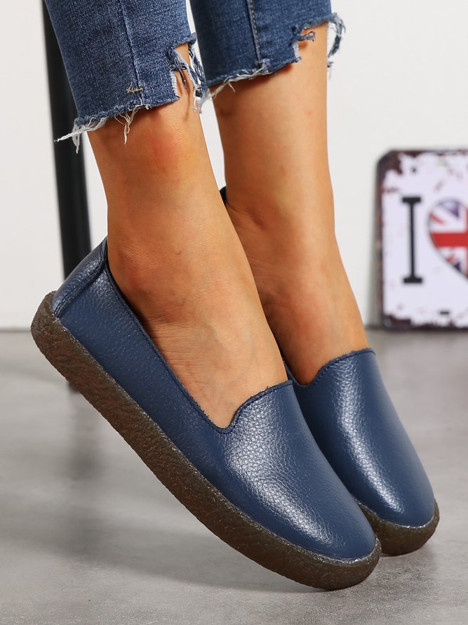 Solid Color Soft Sole Casual Shoes