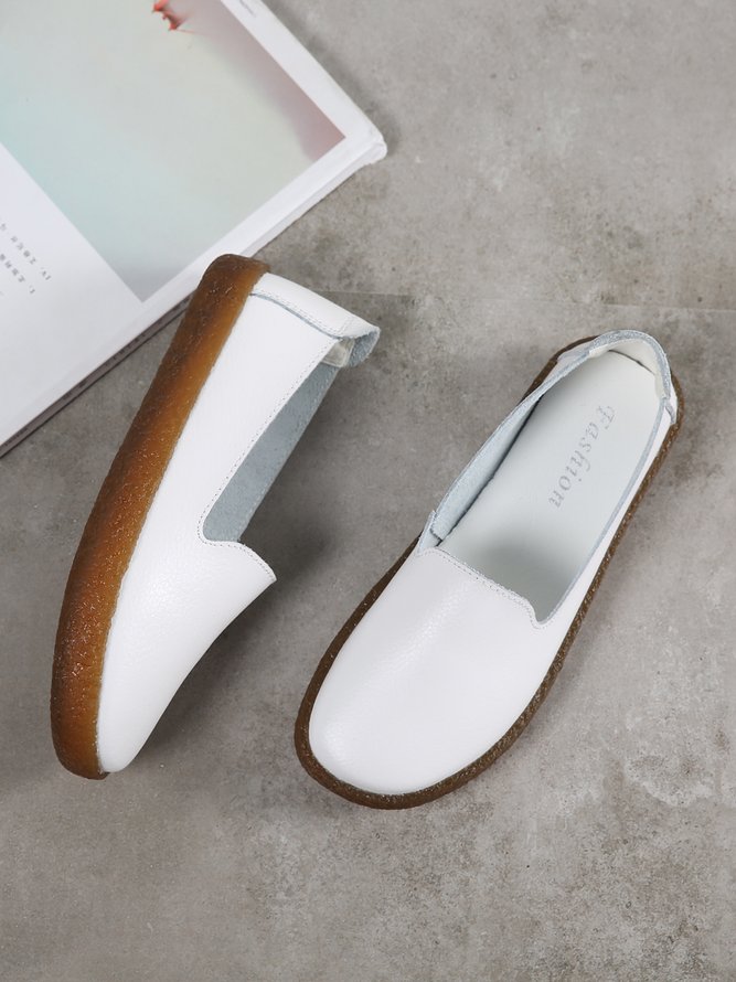 Solid Color Soft Sole Casual Shoes