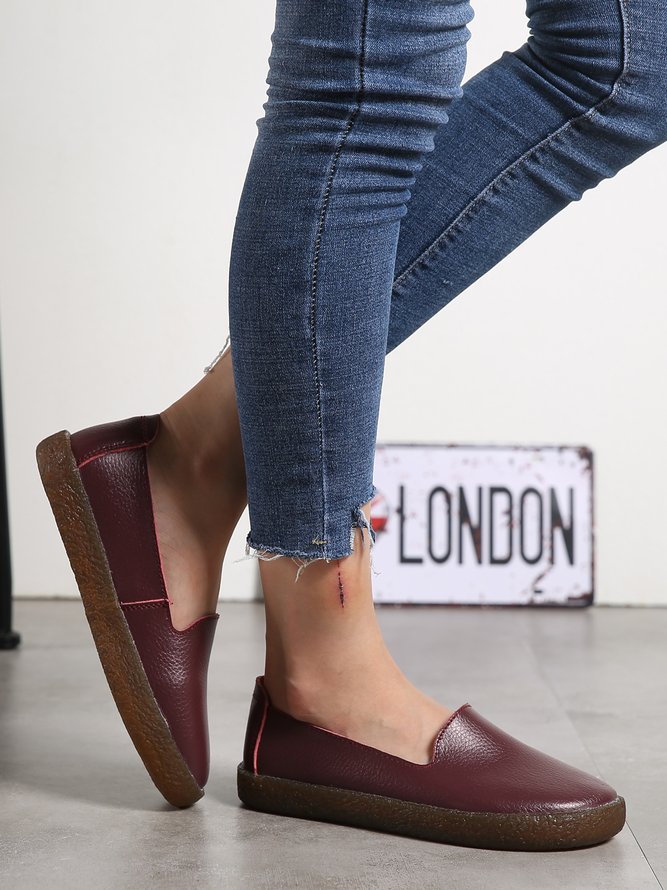Solid Color Soft Sole Casual Shoes