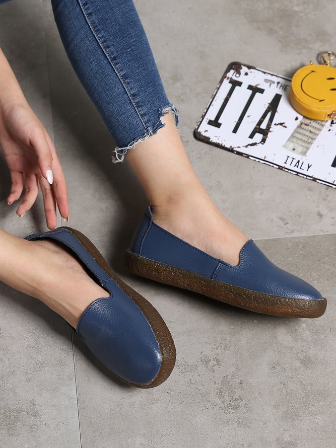 Solid Color Soft Sole Casual Shoes