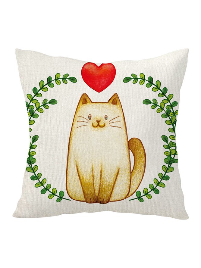 Love Cat Valentine's Day Home Living Room Bedroom Pillowcase