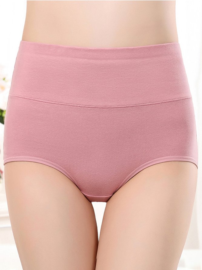 Cotton Breathable High Waist Briefs Plus Size