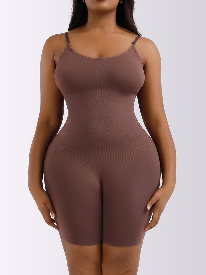 Tummy Control Seamless Bodysuit Plus Size