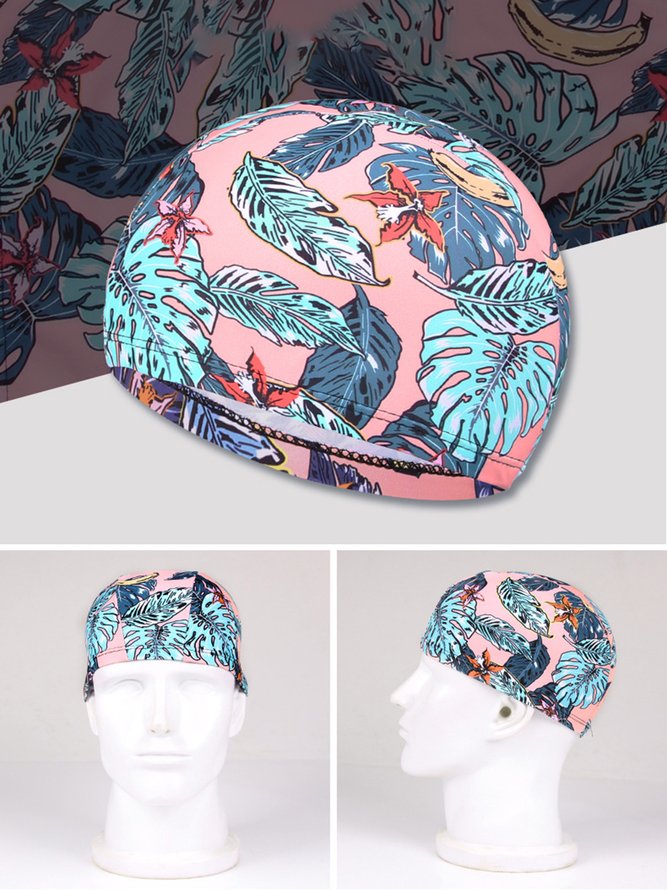 Multicolor Print Swim Cap