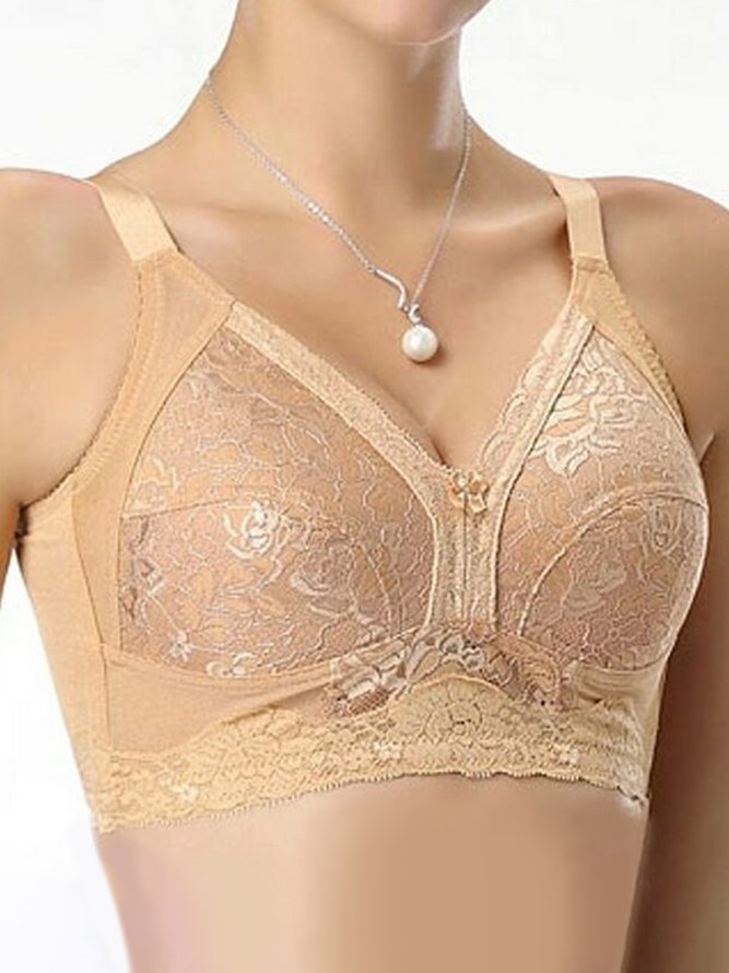 Soft and Comfortable Lace Wireless Cotton Bra