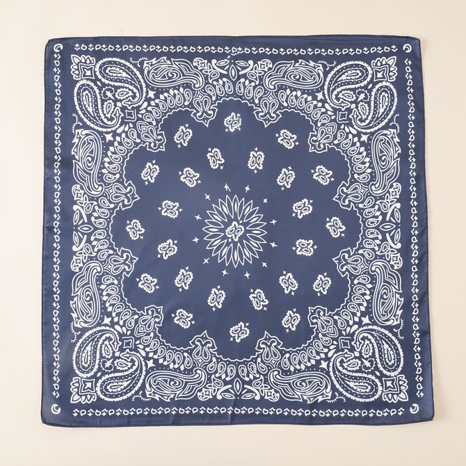 Ethnic Paisley Cashew Flower Pattern Scarf Square Daily Commuting Accessories