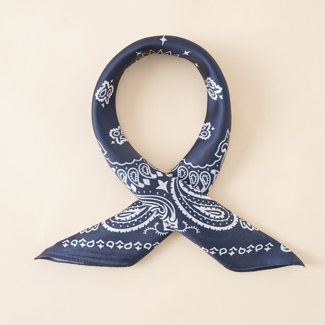 Ethnic Paisley Cashew Flower Pattern Scarf Square Daily Commuting Accessories