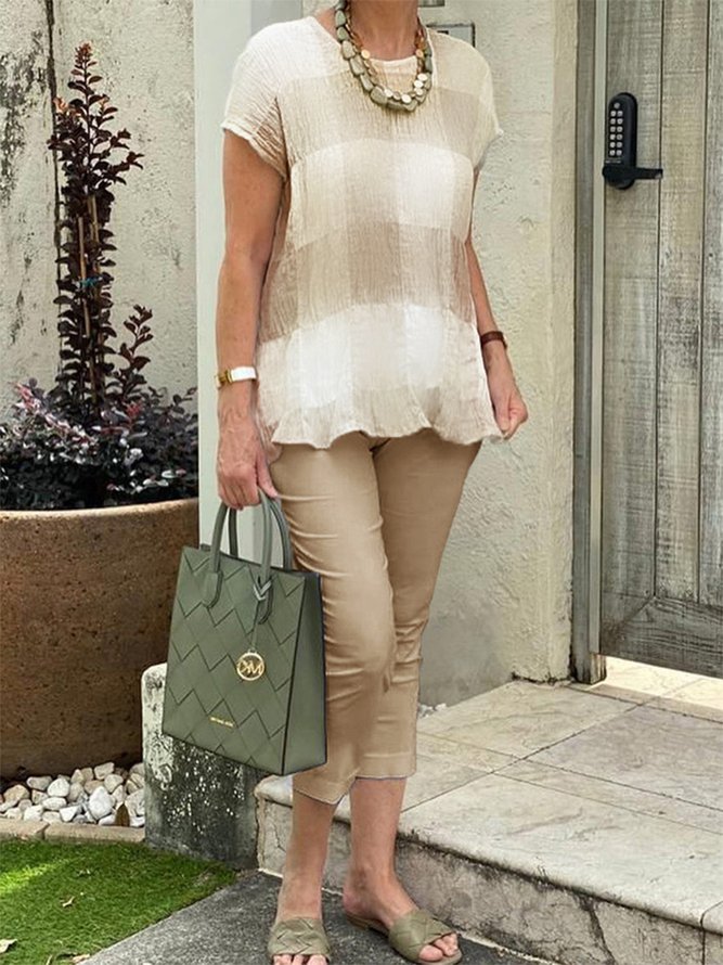 Casual Loose Cotton Two-Piece Set