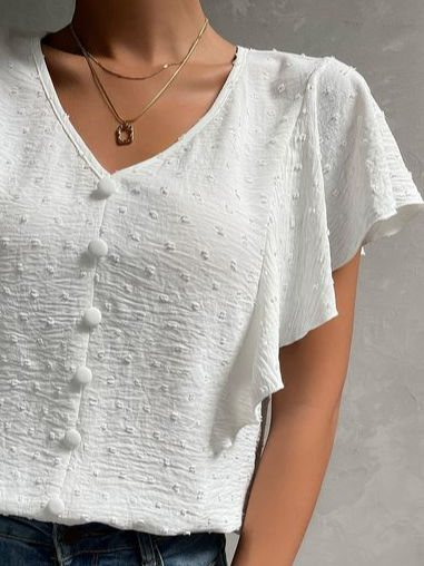 V Neck Regular Fit Casual T-Shirt