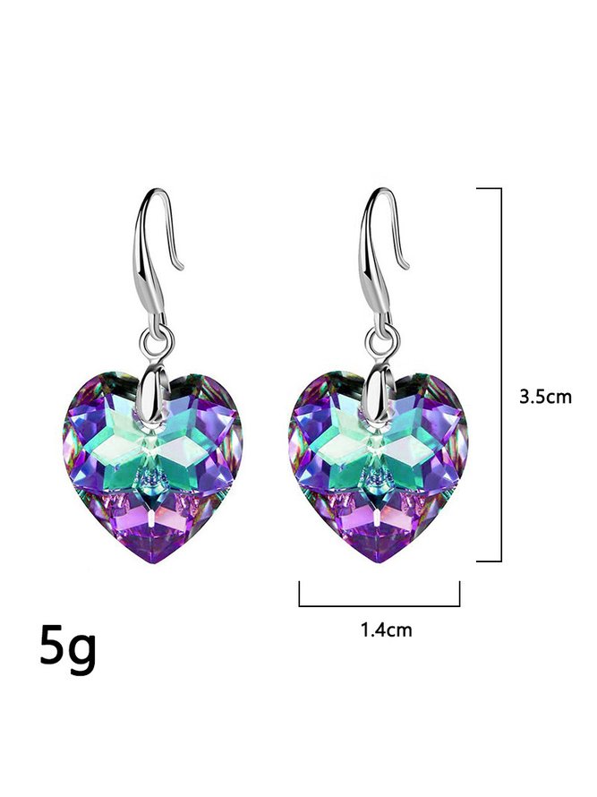 AB Colorful Crystal Drop Earrings Casual Party Urban Jewelry