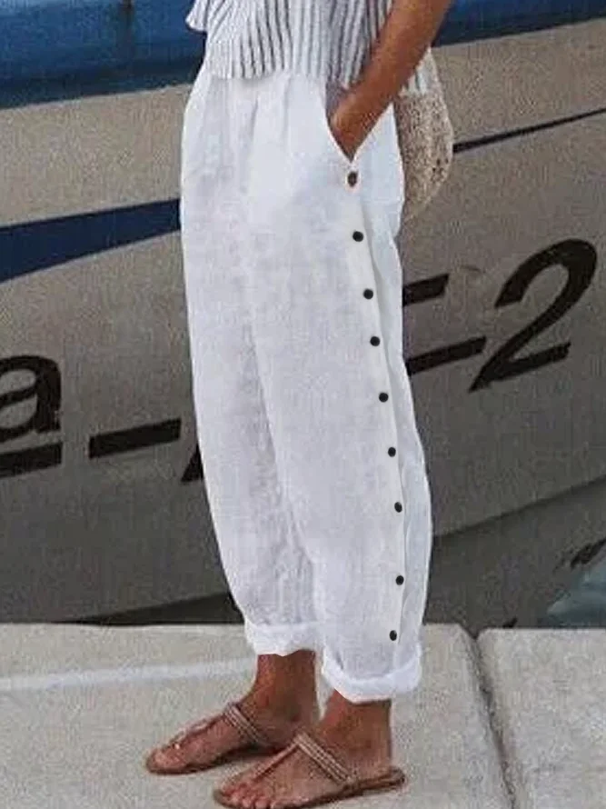 Women's Loose Casual Baggy Long Pant With Pockets
