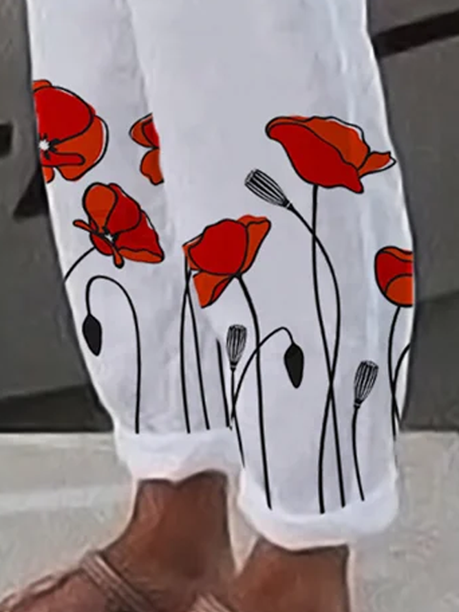 Casual Cotton And Linen Pants