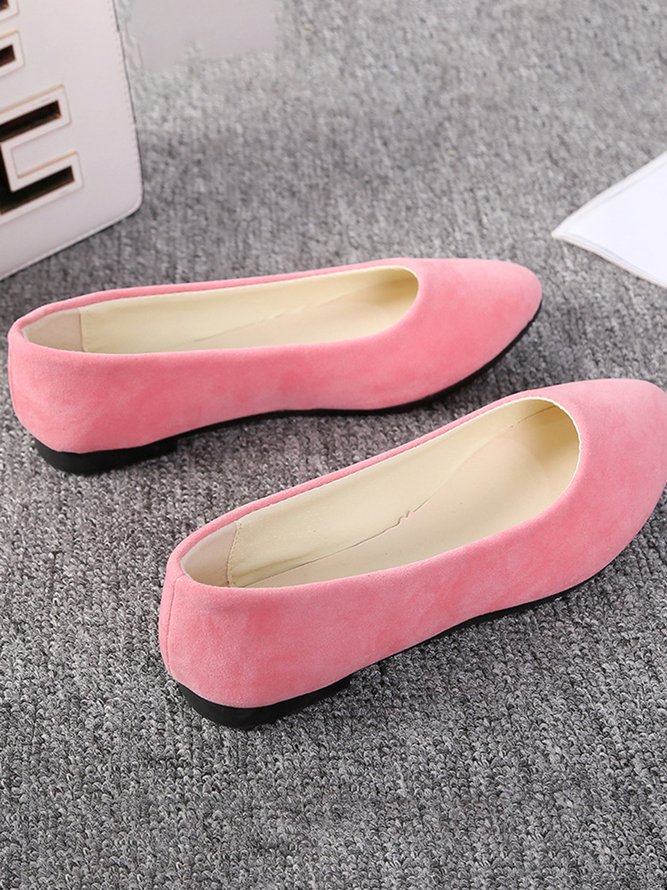 Multi-color Selection Velvet Simple Flat Shoes