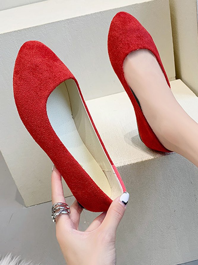 Multi-color Selection Velvet Simple Flat Shoes