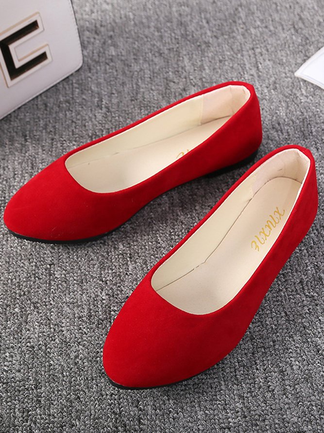 Multi-color Selection Velvet Simple Flat Shoes