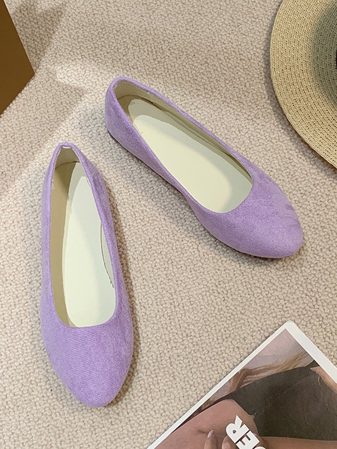 Multi-color Selection Velvet Simple Flat Shoes