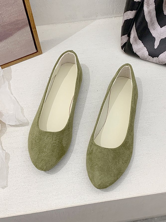 Multi-color Selection Velvet Simple Flat Shoes