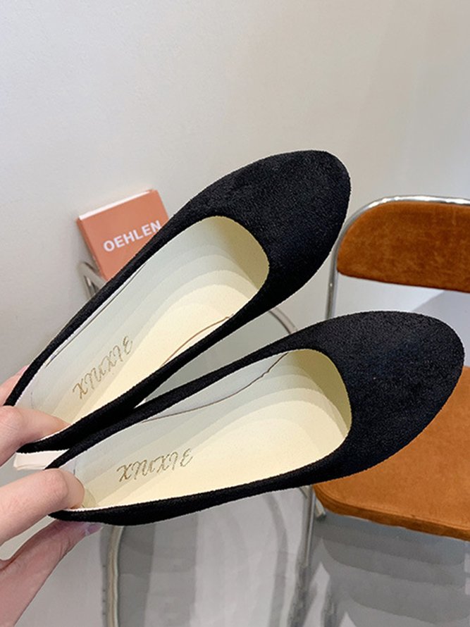 Multi-color Selection Velvet Simple Flat Shoes