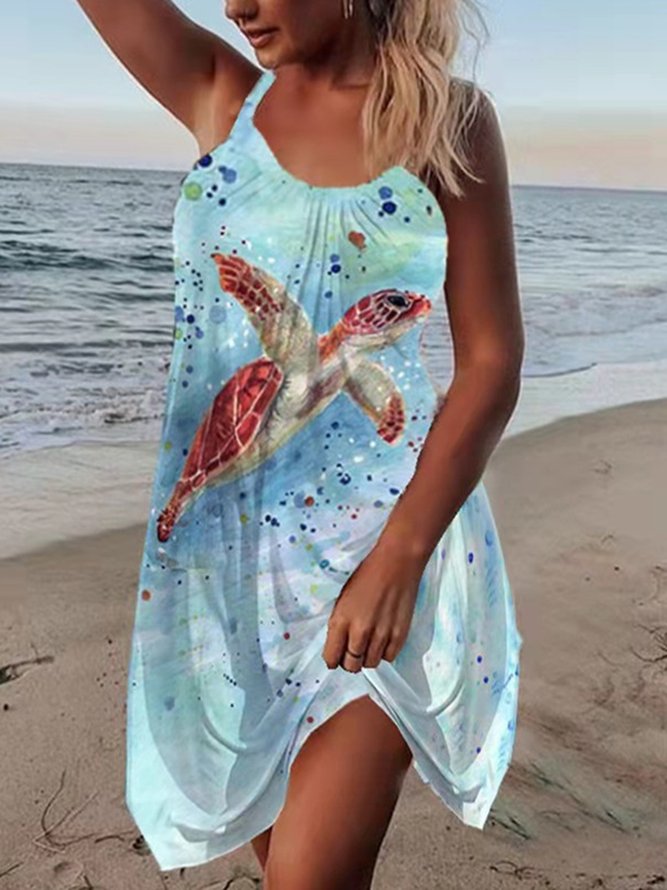 Casual Animal Printing Coverup