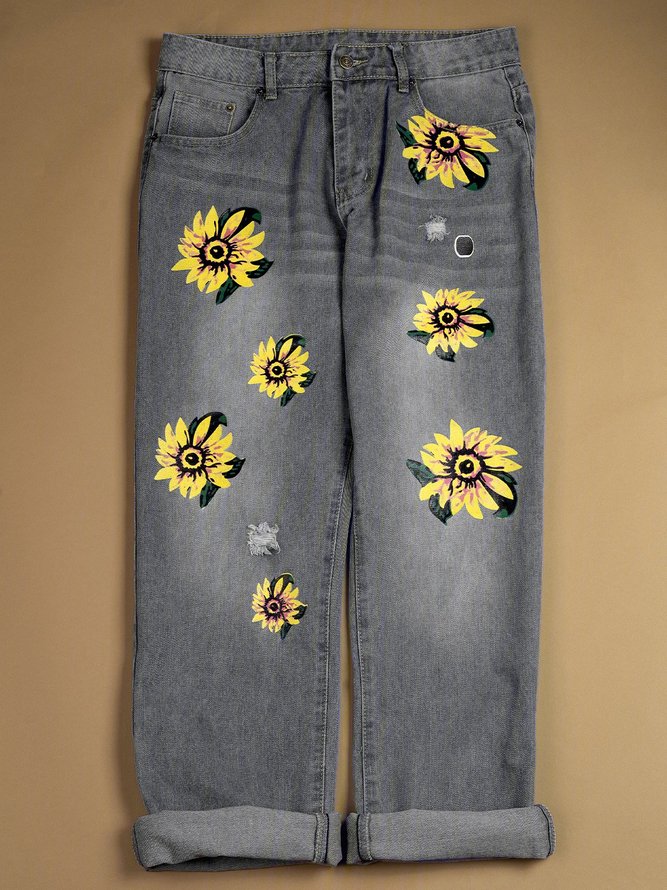 JFN Sunflowers Casual Jeans