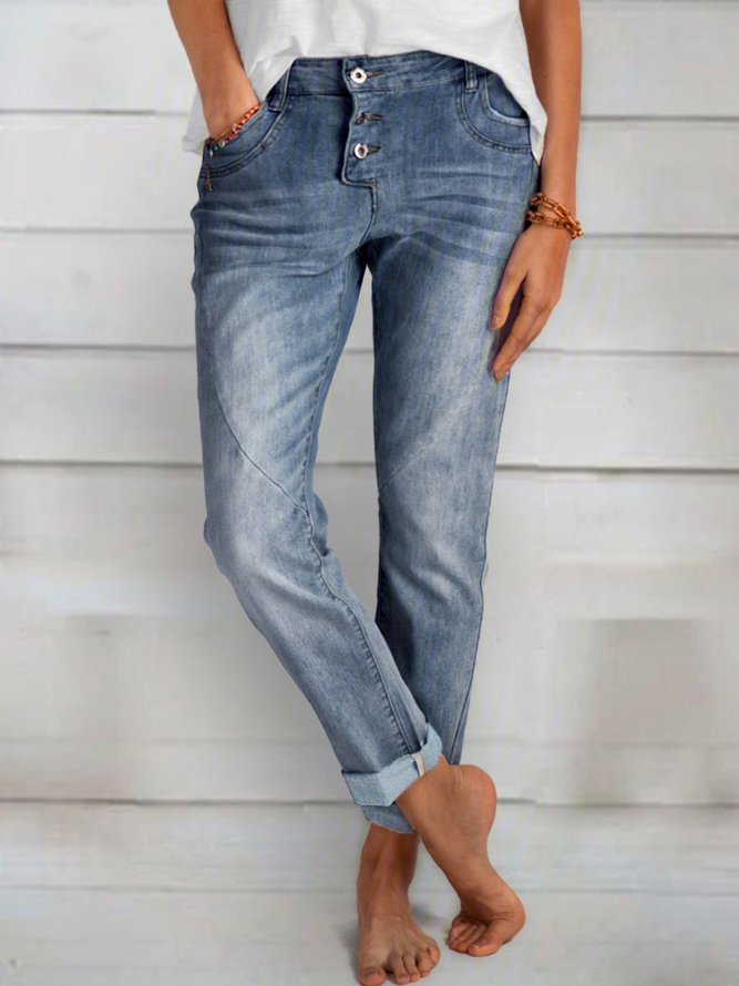Casual Pockets Jeans