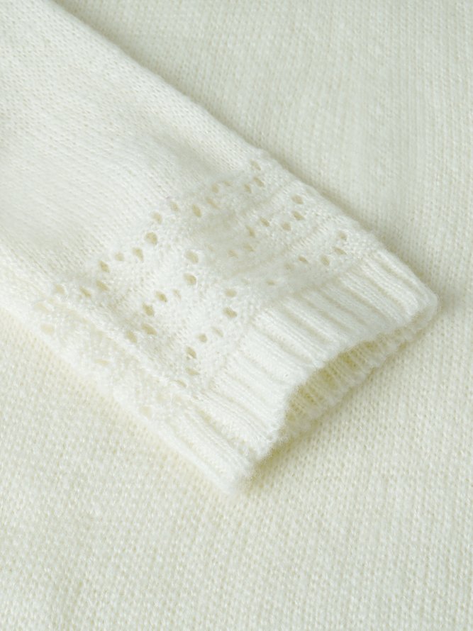 Cotton-Blend Shift Jacquard Vintage Sweater