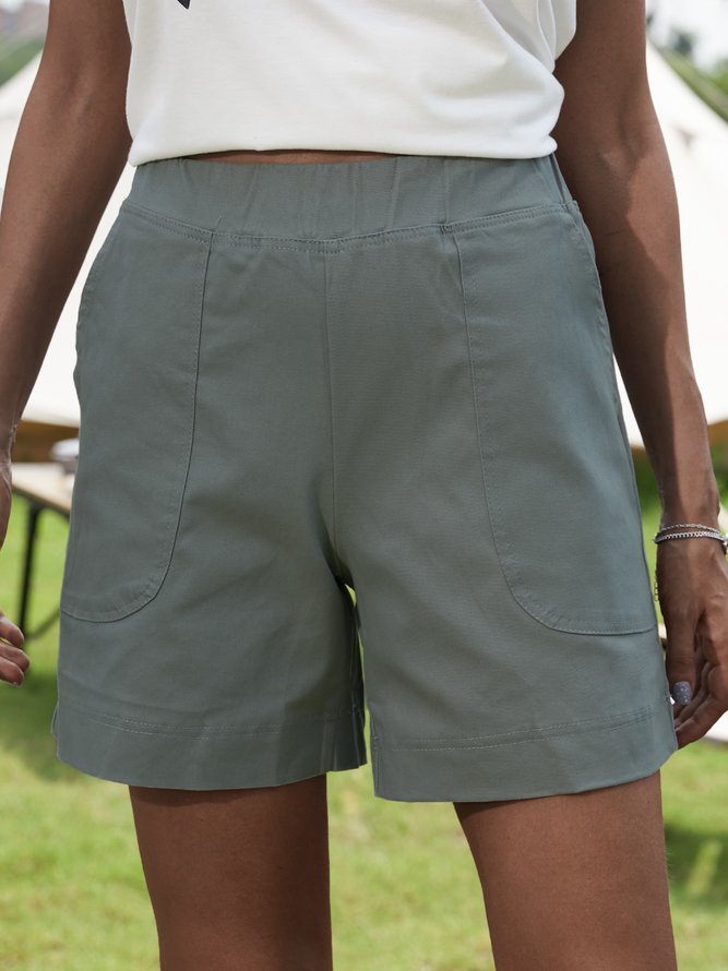 JFN Solid Pocketed Causal Shorts