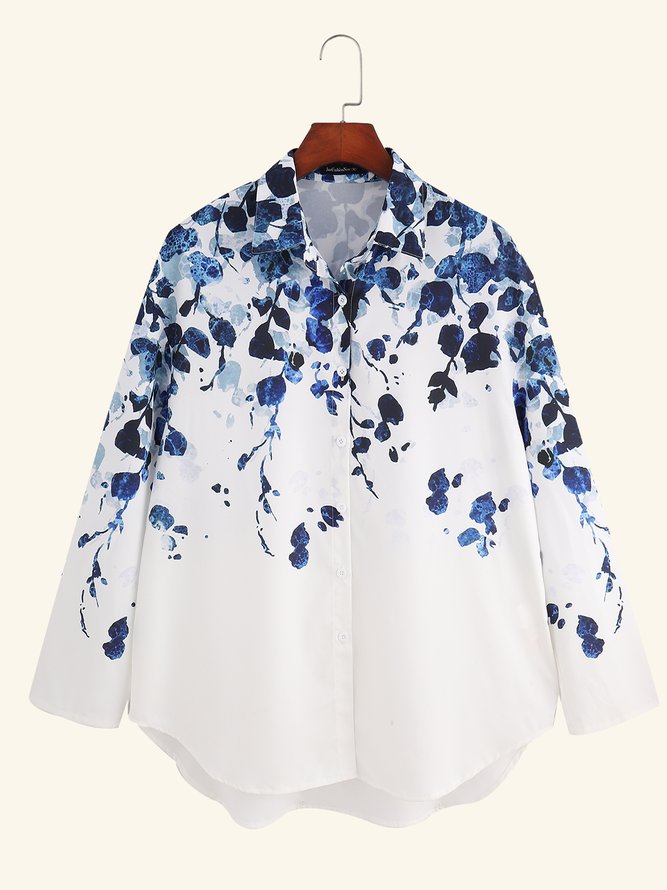JFN Collar Floral Ombre Daily Shirt