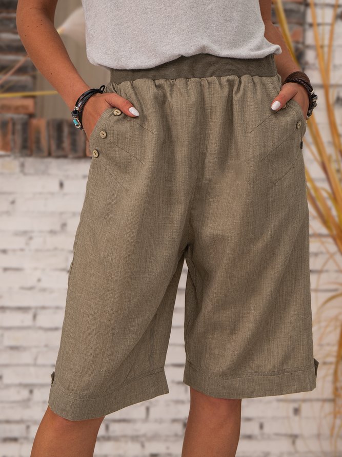 JFN Solid Pocketed Basic Short Pants