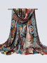 Everyday Paisley Ethnic Pattern Silk Scarf Vacation Versatile Accessory