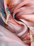 Casual Vintage Floral Silk Scarf Boho Beach Vacation Accessories