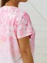 Women's Short Sleeve Tee T-shirt Summer Floral Crew Neck Casual Top