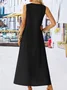 Women's Geometric Sleeveless Summer Dress V Neck Daily Casual Maxi H-Line Dress