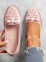 Elegant Applique Bowknot Decor Wedding Bridal Shoes Lace Split Joint Ballet Flats