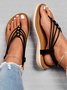 JFN Beaded Thin Strap Bohemian Thong Sandals