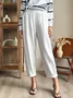 JFN Cotton & Linen Loose Casual Baggy Long Pant With Pockets