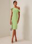 Women's Sleeveless Summer Plain Ruched Dress One Shoulder Date Going Out Urban Midi H-Line