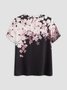 JFN Crew Neck Floral Casual T-Shirt/Tee