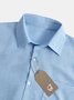 Men's Linen Plain Long Sleeve Shirt