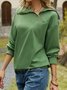 womens zip up plain causal vacation long sleeve fall&winter Sweatshirt