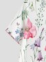 JFN Round Neck Floral Elegant Casual Midi Dress