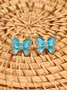 JFN Vintage Klein Blue Butterfly Diamond Earrings