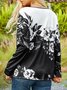 Regular Fit Crew Neck Color Block Top