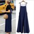 Plus Size Sleeveless Spaghetti Pure Color Jumpsuits Rompers