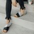 JFN  Women Daily Low Heel Panel Sandals