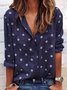 Womens Clothing  Long Sleeve Polka Dots Shirts
