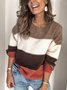 JFN Color-block Pullovers Striped Sweater