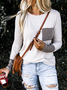 Casual Cotton-Blend Crew Neck Sweater