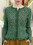 Plus size Casual Cotton Knitted Sweater coat